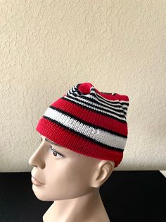 Costume Hats, Wax Print, Red And White Stripes, Wool Hat, Houston Tx, Headpiece, Houston, Red White, Red And White