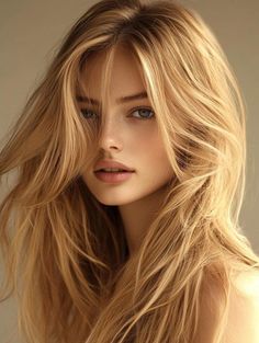 Honey Blonde Hair Color Ideas, Blonde Looks, Golden Blonde Hair Color, Honey Blond, Honey Blonde Hair Color, Haircuts For Long Hair With Layers, Layered Hair With Bangs, Blonde Hair Color Ideas