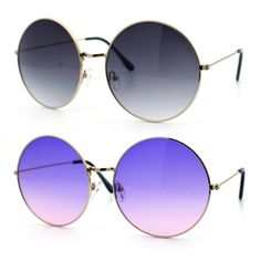 Unisex 70s hippie lennon oversize large round gradient lens groovy sunglasses. (j2305) Size: one size.  Color: Pink.  Age Group: adult. Party Purple Sunglasses With Gradient Lenses, Retro Round Sunglasses With Gradient Lenses, Pink Hippie Sunglasses, Groovy Sunglasses, Purple Tinted Fun Sunglasses, Retro Purple Sunglasses With Tinted Lenses, Circle Lens, Circle Sunglasses, Circle Lenses