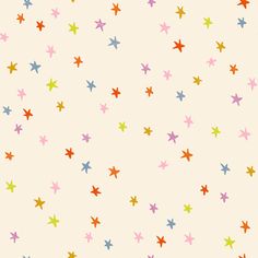 multicolored stars are scattered on a white background