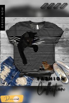 Women Cat Printed T-shirt Casual Short Sleeve T-shirt With Cat Print, Summer Cat Print Crew Neck T-shirt, Summer Crew Neck T-shirt With Cat Print, Casual Cat Design Short Sleeve Shirt, Casual Summer Shirt With Cat Design, Casual Short Sleeve Shirt With Cat Design, Spring Cat Print Crew Neck T-shirt, Cat Print Short Sleeve Graphic Tee Shirt, Summer Cat Print Crew Neck Top