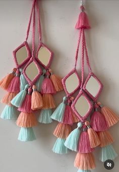 Mirror Work Latkan, Navratri Tassels, Tassel Design For Blouse, Navratri Latkan, Choli Latkan Designs, Latkan Designs Tassels, Tessals Design, Saree Latkan Design, Blouse Hangings Tassels