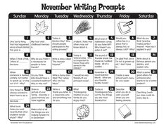 the january writing calendar is filled with words and pictures to help students learn how to write