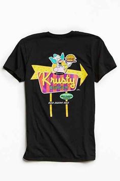 Burger Store, Universal Outfits, Krusty Burger, Polyvore Items, Universal Shirts, Shirt Inspiration, Gender Party, Shirt Graphics, Cartoon Shirts