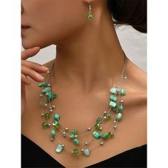 Category:Jewelry Sets; Season:Spring,Winter,Fall,Summer; Gender:Women's; Quantity:3pcs; Style:Boho,Modern,Fashion,Bohemian,Outdoor,Contemporary,Daily; Jewelry Type:necklace; Occasion:Park,Weekend,Outdoor,Daily,Holiday,Street,Dailywear; Material:Alloy,Shell; Color:Green,Blue,Red,White; Age Group:Adults; Pattern:Geometry; Front page:FF; Listing Date:08/11/2023; Production mode:External procurement; Length: Bohemian Alloy Jewelry For Party, Bohemian Beaded Alloy Jewelry, Bohemian Layered Clavicle Chain Necklace For Party, Bohemian Long Layered Necklace With Clavicle Chain, Bohemian Layered Long Necklace With Clavicle Chain, Trendy Alloy Beach Jewelry, Trendy Summer Alloy Jewelry, Summer Metal Clavicle Chain Jewelry, Bohemian Layered Clavicle Chain Necklace