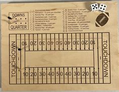 a wooden ruler with numbers and dices on it