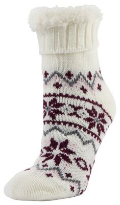 The Little Hotties Women's Fireside Short Stocking Snowflake Stripes Socks help keep feet cozy and warm through winter's cold temperatures. These socks feature a plush interior lining to help keep feet extra cozy and are also infused with aloe vera to keep feet feeling soft and smooth. This women's sock is composed of nylon, acrylic, polyester, and spandex that fit sizes of 5 to 10. Indoor women's winter socks help keep feet cozy and warm through winter's cold temperatures Infused with aloe vera Cozy Comfortable Knee-high Socks For Stocking Stuffers, Fun White Winter Socks, Fun Winter Cotton Socks, Fun Non-slip Winter Socks, Christmas. Womens Socks, Women Crew Socks, Winter Socks, Hunting Clothes, Striped Socks