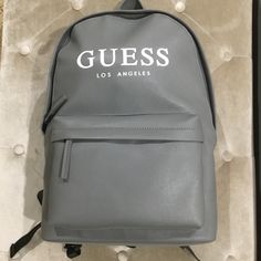 Casual Daypack Backpacks By Guess, Steel Color. New Guess Backpack, Bags Guess, Daypack Backpack, Guess Bags, Bag Lady, Backpacks, Grey, Fast Delivery, Women Shopping