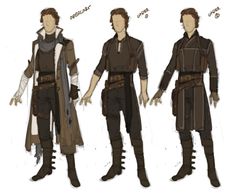 the concept art for star wars character designs