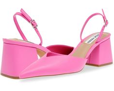 Steve Madden Courtnie | Zappos.com Synthetic Rubber, Leather Silver, Pink Leather, Product Reviews, Steve Madden, Block Heels, Heel Height, Leather Upper, Shoes Heels