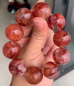 Material: Natural Red Hematoid Lepidocrocite Quartz beads  size :  22mm   quantity: one strand 6mm approx 29 pcs one strands 7mm approx25 pcs one strands 8mm approx 22 pcs one strands 9mm approx 21pcs one strands 10mm approx 19 pcs one strands 11mm approx 18pcs one strands 12mm approx 16 pcs one strands 13mm approx 16 pcs one strands 14mm approx 15 pcs one strands 15mm approx 14pcs one strands 16mm approx 14 pcs one strands 17mm approx 13pcs one strands 18mm approx 13pcs one strands 19mm approx Red Gemstone Beaded Bracelets With Round Beads, Red Natural Stones Crystal Bracelet, Red Crystal Bracelet With Natural Stones, Handmade Red Agate Bracelets, Handmade Red Crystal Bracelet, Unique Round Agate Beaded Bracelets, Round Agate Beads For Gifts, Polished Beads Bracelet As Gift, Polished Beads Round Bracelet As Gift