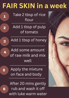 Fair skin in a week How Can I Get Fair Skin, How To Get Fair Skin Naturally Tips, Fair Skin Tips Natural, Tips For Fair And Glowing Skin, How To Get Pale Skin Fast Naturally, Remedies For Fair Skin, Tips To Get Fair Skin, Facts About Skin Care, White Skin Remedies