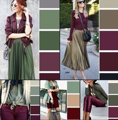 Autumn Color Palette Fashion, Colour Combinations Fashion, Burgundy Outfit, Color Combos Outfit, Color Combinations For Clothes, Statement Accessories, Chunky Boots, Autumn Outfit, Rich Colors