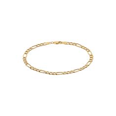 Demonstrate your classic sense of style when you add this timeless figaro chain bracelet to your look.CHAIN DETAILS Type: figaro Length: 8.5 in. Width: 5 mm Weight: 4.61 grams Clasp: lobster-claw Metal: 18k gold Size: 8.5". Color: Yellow. Gender: female. Age Group: adult. Classic Figaro Chain Bracelets, Classic Gold Bracelet With Figaro Chain And Oval Links, Classic Gold Bracelet With Figaro Oval Link, Classic Gold Bracelet With Figaro Chain, Classic Figaro Chain Bracelet With Oval Links, Classic Gold Figaro Chain Bracelet, Classic Figaro Chain Gold Bracelet, Gold Figaro Chain, Figaro Chains