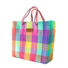 Being 100% handcrafted by artisans in Mexico, the Fiesta Tote Bag is stylish, lightweight, and nature-friendly. Crafted from ethically sourced high-quality materials, this bag is your picture-perfect companion for every occasion and will turn out to be your favorite accessory for years to come. The gorgeous design, perfect size, and durable construction make it a must-have for every closet. Environment-friendly, elegant, and functional, it doesn’t get better than this! Our redesigned Totes now h Casual Travel Shoulder Bag Made Of Recycled Materials, Everyday Multicolor Nylon Shoulder Bag, Eco-friendly Packable Tote Bags, Eco-friendly Recyclable Beach Bag For Everyday Use, Casual Reusable Tote Bag, Everyday Multicolor Packable Bags, Eco-friendly Recyclable Beach Bag For Travel, Casual Summer Bags Made From Recycled Materials, Nylon Tote Beach Bag For Vacation