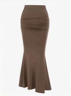 Lasaky - High-Waisted Pleated Mermaid Midi Skirt Cheap Maxi Skirts, Bodycon Long Skirt, Mermaid Midi Skirt, Mermaid Skirts, Silver Skirt, Khaki Skirt, Fishtail Skirt, Pleated Maxi Skirt, Ruffles Fashion