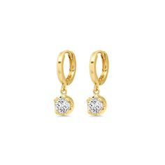 Jennifer Meyer | Huggies with Illusion-Set Diamond Drop Jennifer Meyer, Ear Stack, Shiny Things, Diamond Drops, Made With Love, Ring Bracelet, Favorite Things Gift, Shop Earrings, With Love