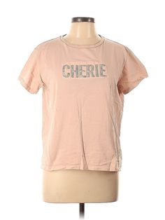 Trussardi Short Sleeve T Shirt Size: Large Tops - used. 100% COTTON | Trussardi Short Sleeve T-Shirt: Pink Tops - Size Large Cheap Pink Zara T-shirt, Short Sleeve T Shirt, Pink Shorts, Pink Tops, Short Sleeves Tops, Women Handbags, Womens Tops, T-shirt, T Shirt