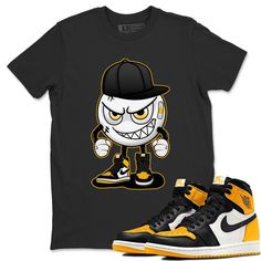 Free domestic shipping on all orders over $60! Mischief t-shirt design was made to superbly match your kicks. Shop our Drip Gear Zone collection now to find the best sneaker shirts and Jordan outfits. We have a lot of high-quality sneaker match shirts and more. 100% Cotton [Black,White] 90% Cotton / 10% Polyester [Heather Grey] 50% Cotton / 50% Polyester [Safety Green] Hoodie/Sweatshirt - 80% Cotton / 20% Polyester Urban Pre-shrunk Streetwear Shirt, Urban Pre-shrunk Shirt For Streetwear, Urban Style Pre-shrunk Shirt For Streetwear, Yellow Graphic T-shirt For Streetwear, Sporty Streetwear Shirt With Sublimation Print, Yellow Screen Print Shirt For Streetwear, Streetwear Yellow Top With Graphic Design, Yellow Urban T-shirt For Streetwear, Yellow Graphic Design Top For Streetwear