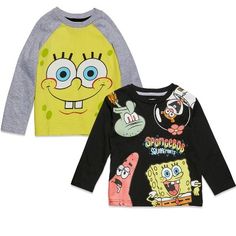 Come join all your little one's favorite SpongeBob Squarepants characters from the Bikini Bottom on their newest and most exciting adventures. Watch Spongebob, Patrick the Star, Mr. Krabs, Squidward, and Sandy come to life through your child's friendly personality. Your little boy will love wearing this SpongeBob Squarepants cute and stylish long sleeve graphic tee shirt. Patrick The Star, Spongebob Squarepants Characters, Watch Spongebob, Mr Krabs, Spongebob Patrick, Long Sleeve Graphic Tee, Spongebob Squarepants, Long Sleeve T Shirts, Toddler Boys