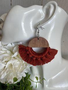 Express your style with these statement earrings.  Custom orders welcome.   Need larger quantities?  Dm me... Brown Bohemian Round Earrings, Bohemian Brown Round Earrings, Handmade Brown Hoop Earrings For Summer, Bohemian Orange Hoop Earrings For Summer, Handmade Brown Dangle Hoop Earrings, Rust Bohemian Earrings For Pierced Ears, Brown Bohemian Hoop Earrings, Bohemian Brown Hoop Earrings, Handmade Brown Bohemian Hoop Earrings