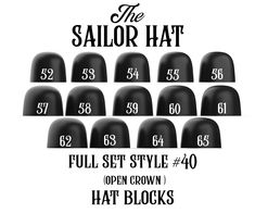 This  Hat block is a Style #40 Open Crown.  Full or Half Set. ✦ Height: Standard ✦ Full Size: 52 to 65 Hat blocks are molds or forms used to shape and create hats, and digital hat blocks are 3D models that can be used with digital design software or 3D printing technology. Digital hat block sellers may offer a range of hat block styles, sizes, and shapes, and may specialize in certain types of hats such as fedoras, cloches, or fascinators. They may also offer customization options, allowing cust Render Image, Hat Blocks, Types Of Hats, Crown Hat, 3d Modelle, 3d Printing Technology, Block Style, Design Software, Custom Hats