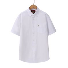 "Janeo British Apparel, Classic White Fit Men's SHORT SLEEVE Oxford Shirt, Button Down Collar With Pocket & Embroidery - Authentic Oxford Weave Fabric - The Real McCoy, Almost Crease Free When Worn All Day. 8 Colours - Classic Fit - A Slightly More Relaxed Loose Fit Than Our Long Sleeve Version. - Checkout Size Chart To Ensure The Best Fit For You, Choose From S - 3XL - Janeo British Apparel - A British Brand, Typically English Styling - Leisure, Holiday Or Work Shirt - Smart But Not Formal - Pe White Shirt With Pockets And Casual Collar, White Short Sleeve Work Shirt With Pockets, Casual White Short Sleeve Shirt With Buttons, White Short Sleeve Button-down Shirt For Work, White Cotton Shirt With Button Closure, Collared White Short Sleeve Shirt With Button Closure, White Short Sleeve Buttoned Shirt For Work, White Short Sleeve Shirt With Buttons For Work, White Casual Collar Cotton Shirt