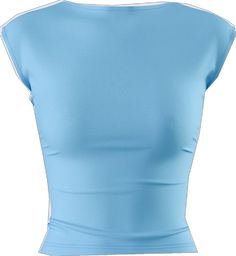 Fitted Crew Neck Tank Top For Night Out, Blue Crew Neck Elastane Top, Blue Elastane Crew Neck Top, Blue Crew Neck Top In Elastane, Blue Fitted Elastane Top, Blue High Stretch Sleeveless Top, Fitted Blue Elastane Top, Blue Fitted Elastane Crop Top, Fitted Blue Elastane Crop Top