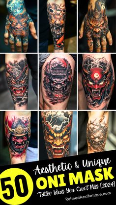 Explore 50 stunning oni mask tattoo design ideas that channel ancient Japanese spirits. From traditional to modern, these designs are perfect for sleeves, hands, backs, and forearms. Whether you’re looking for a simple or intricate stencil, there’s something for everyone. Perfect for men and women, these tattoos feature vibrant colors and bold art. Think red and black, blue, and even purple. Place them on your chest, shoulder, or thigh. Oni Tattoo Design, Oni Mask Tattoo Design Ideas, Oni Mask Tattoo Design, Japanese Spirits, Traditional Japanese Tattoo Sleeve, Mask Tattoo Design, Purple Place