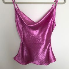 Club London. Hot Pink. Cowl Neck Pink Clubbing Outfit, Pink Pony Club Outfit Ideas, Purple Satin Party Top, London Clubbing Outfit, Clubbing Outfit, Pink Pony Club, London Clubs, Club Outfit Ideas, Club Tops