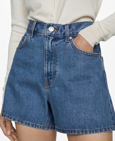 in stock High Waist Denim Shorts, High Waist Denim, High Rise Denim Shorts, High Waisted Shorts Denim, High Rise Denim, High Waisted Shorts, Medium Blue, Warm Weather, Denim Shorts