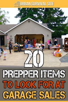 Prepping doesn't have to cost a lot if you know how to look for bargains. Garage sales are a great place to scoop up prepper items. Prepper Garage, Off Grid Prepping, Apocalypse Prepping, Off Grid Survival Projects, Prepper Checklist, Diy Prepping Projects, Prepping Organization, Prepper House, Apocalypse Prep