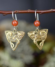 Earrings Celtic Cat. Handmade celtic amulet. Ethnic talisman. Celtic ornament. Cat Earrings. Scandinavian Nordic Viking Amulet. Viking Amulet, Earrings Celtic, Celtic Ornaments, Celtic Knot Pendant, Nordic Vikings, Celtic Earrings, Amulet Necklace