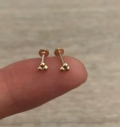 "14k Gold Internally Threaded Flat Back Disc Labret Studs * 1 piece * 14k Gold * Triangle Ball Size: 3mm * 18 Gauge * Post Length: 6x1mm (18 gauge, 1/4\") * Threaded Post with 3mm Round Flat Back" 14k Gold Dainty Cartilage Earrings Internally Threaded, Tiny Dainty 14k Gold Nose Studs, Delicate Tiny 14k Gold Cartilage Earrings, Dainty Hypoallergenic Yellow Gold Nose Stud, Delicate 14k Gold Cartilage Earrings, Dainty Nickel-free 14k Gold Piercings, Dainty Nickel-free Yellow Gold Cartilage Earrings, Dainty Yellow Gold Nickel-free Cartilage Earrings, Nickel-free 14k Yellow Gold Cartilage Earrings