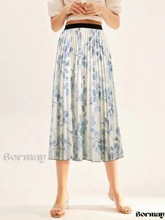 Lovely Half-Length Maxi Dress with Slits Flowy Long Sleeve Dress, Covered Dress, Midi Skirt Casual, Elastic Skirt, Nature Dress, Printed Pleated Skirt, Wrap Around Dress, Long Evening Gowns, Maxi Wrap Dress