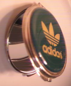 "Very Rare Adidas advertising mirror 2.5\" collecting ad. Vintage 80s 90s like new nos. Extremely rare collectible One made by Adidas." Adidas Advertising, Red Rain, 90s 80s, Star Gift, Infiniti Logo, Sale Sale, Pocket Mirror, Fort Worth, Vintage Necklace