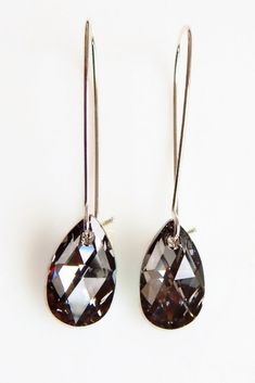 black crystal earrings