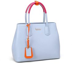 Introducing the I AM BUBBLY! Limited Edition Handbag - crafted with high-quality, fine leather and finished in a vibrant light blue shade. Whether you're heading to the office or a special occasion, this handbag will provide an elegant and stylish accompaniment to any outfit. Handbag Blue Handbag, Womens Wedding Dresses, Feminine Fashion, Blue Handbags, Designer Label, Black Handbag, New Accessories, Cute Purses, Orange Leather