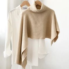 45916064186624 Oversized Knitted Beige Tops, Oversized Beige Knitted Tops, Oversized Beige Turtleneck Top, Cotton Turtleneck, Casual Turtleneck, Knitted Cape, Shoulder Wrap, Shawl Wrap, Knitted Shawls