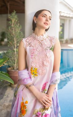 Brand: Asifa & NabeelProduct Code: MK-05 BulbulCollection: Meraki by Asifa & Nabeel Vol-02 Unstitched Luxury Lawn CollectionFabric: Lawn Details of Fabric: Digital printed shirt (front, back, sleeves) 2.1 meters (50” width). Embroidered neckline for front on organza. Embroidered daman border for front on organza. Digital printed dupatta on chiffon. Plain dyed cambric trouser 2.25 meters. DISCLAIMER: Lining, Laces, and Tassels are not included in unstitched variants. Embellishment items in stitched outfits are subject to market availability The actual colors of the outfit may vary from the colors being displayed on your device. CARE INSTRUCTIONS: Extra Fabric Has Been Used For Shoot Original Color May Vary Slightly From The Picture Dry Clean Recommended Iron The Clothes At Moderate Temperat Anarkali Kurta With Floral Embroidery For Wedding, Wedding Semi-stitched Palazzo Set With Floral Embroidery, Elegant Pink Lawn Suit For Reception, Floral Embroidered Lawn Suit For Wedding, Elegant Palazzo Set With Floral Embroidery For Wedding, White Silk Lawn Suit With Floral Embroidery, Unstitched Lawn Suit With Resham Embroidery For Reception, Fitted Lawn Suit With Intricate Embroidery For Reception, Elegant Floral Embroidered Palazzo Set For Wedding