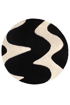 Black and White Zig Zag Round Hand Tufted Wool Rug Unique Throw Blankets, Zig Zag Rug, Modern Wool Rugs, Rug Size Guide, Zig Zag Pattern, Round Rug, Rugs Size, Perfect Rug, Woven Blanket