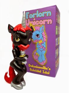 Forlorn Unicorn Goth Art Toy by Ron English Ron English, Vinyl Art Toys, Goth Art, Black Artwork, Vinyl Signs, Vinyl Art, Cultura Pop, Art Toy, Toy Collection