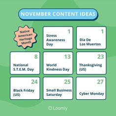 Holiday content planning is in full swing! Here are some social media holidays to add to your content calendar. 🗓️ For fresh daily content ideas, try Loomly for free! 💚 May Holidays, Social Media Holidays, Full Calendar, Social Media Content Calendar, Content Planning