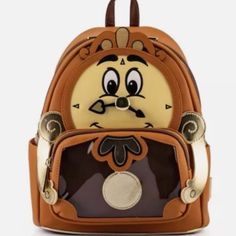 Get Ready To Channel Your Inner Cogsworth With This Disney Beauty And The Beast Mini Backpack. This Backpack Is Still In Original Packaging, New With Tags. It's Definitely A Grand Piece To Add To Your Loungefly Collection. Colors May Vary Due To Your Computer Screen.Also Available On Ebay .Approximate Sizes Shown. No Refunds No Exchanges No Returns Shipping:1. I Will Ship Within 1-2 Days Of Payment 2. Please Take Into Consideration Holidays Or Weekends May Slow Down The Arrival Time. 3. I Am Not Disney Leather Backpack For Disney Trips, Disney Leather School Bags, Disney Leather School Backpack, Disney Leather Backpack For School, Disney Everyday Brown Bags, Disney Leather Backpack, Brown Disney Bags For Everyday Use, Disney Style Brown Bag For Everyday Use, Disney Leather Backpack For Everyday Use