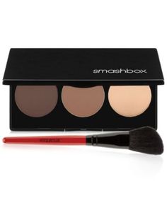 Step-By-Step Contour Highlighter & Bronzer Face Palette Kit | macys.com Step By Step Contouring, Highlighter And Bronzer, How To Apply Blush, Nose Shapes, Face Palette, Contour Kit, Contour Palette, Angled Brush, Natural Therapy