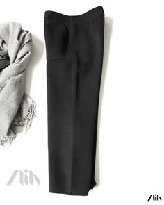 Zlily - Warm and Stylish Double-sided Wool Wide-leg Trousers Spring Wide Leg Workwear Leggings, Chic Straight Leg Winter Leggings, Winter Workwear Full-length Leggings, Winter Workwear Leggings Full Length, Full-length Leggings For Winter Workwear, Full-length Leggings For Workwear In Winter, Pant Length, Waist Circumference, Wide Leg Trousers