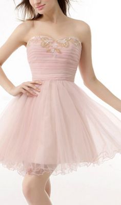 Sweet 16 Tulle Dress For Prom Season, Sweetheart Neckline Tulle Dress For Sweet 16, Spicy Dresses, A Line Homecoming Dress, Dress Blush Pink, Coctail Dresses, Mini A, Dress 2016, Fairytale Dress