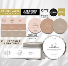 the candle label templates are available for all types of candles