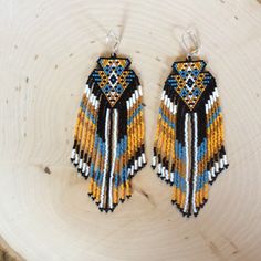 Seed Beaded Earrings Name: gathering of Nations | Etsy Fringe Beaded Earrings, Western Bohemian, Beaded Chandelier Earrings, Earrings Tutorial, Southwestern Boho, Beaded Earrings Tutorials, Brick Stitch Earrings, Western Earrings, Earring Tutorial