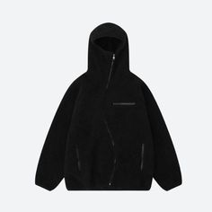 Funnel Neck Zip-Up Teddy Hoodie Cozy Summer Outfits, Teddy Hoodie, 90s Y2k Fashion, Aesthetic Clothing Stores, Baby Tees Y2k, Zip Design, Y2k Clothing, 90s Grunge, Mini Sweater Dress